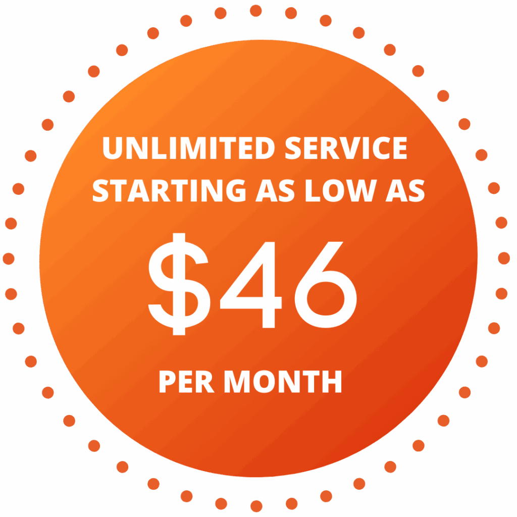 Icon Stating Unlimited Service starting as low as $46 per month